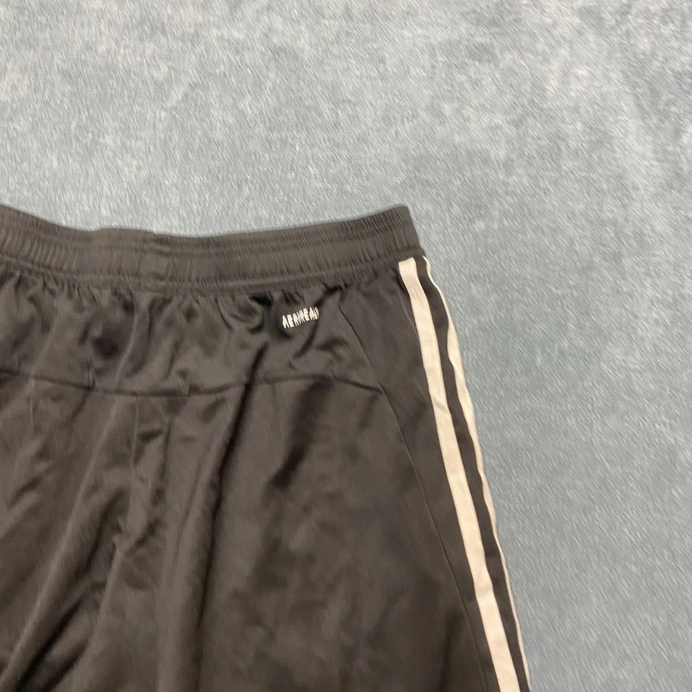 Adidas Primeblue Aeroready Basketball Shorts Mens Medium Black Striped Athletic
